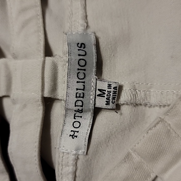 Y2K VINTAGE Birdcage adjustable waist Couture white sexy shorts swim coverup - Picture 3 of 7